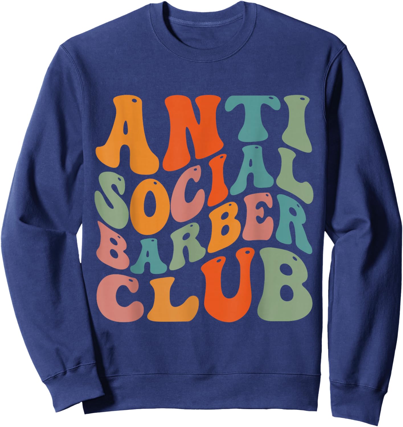 Anti Social Barber Club Sweatshirt - Sweatshirt | Navy