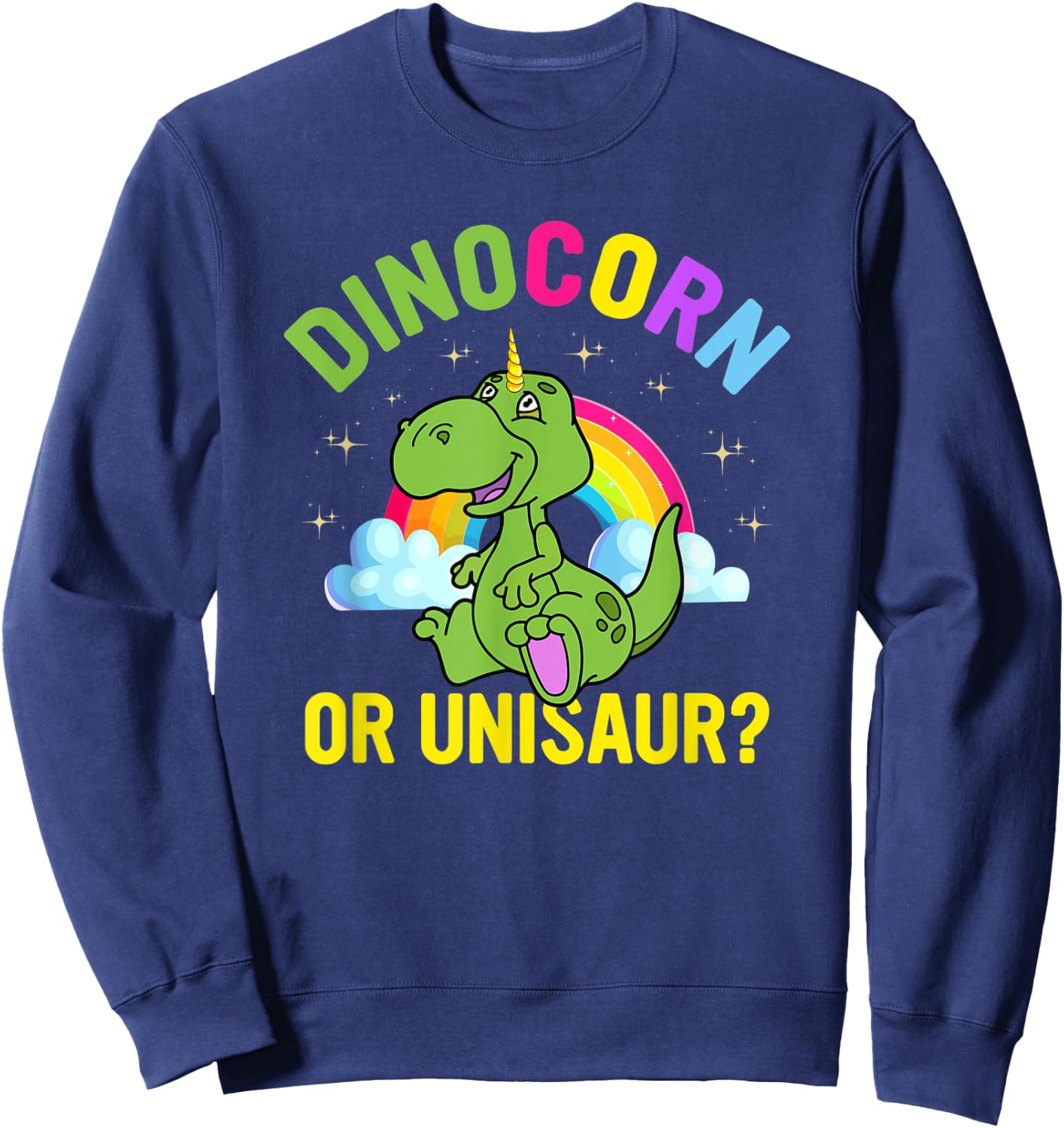 Dinosaur TRex Unicorn Funny Dino dinosaur Mama dad Sweatshirt - Sweatshirt | Navy