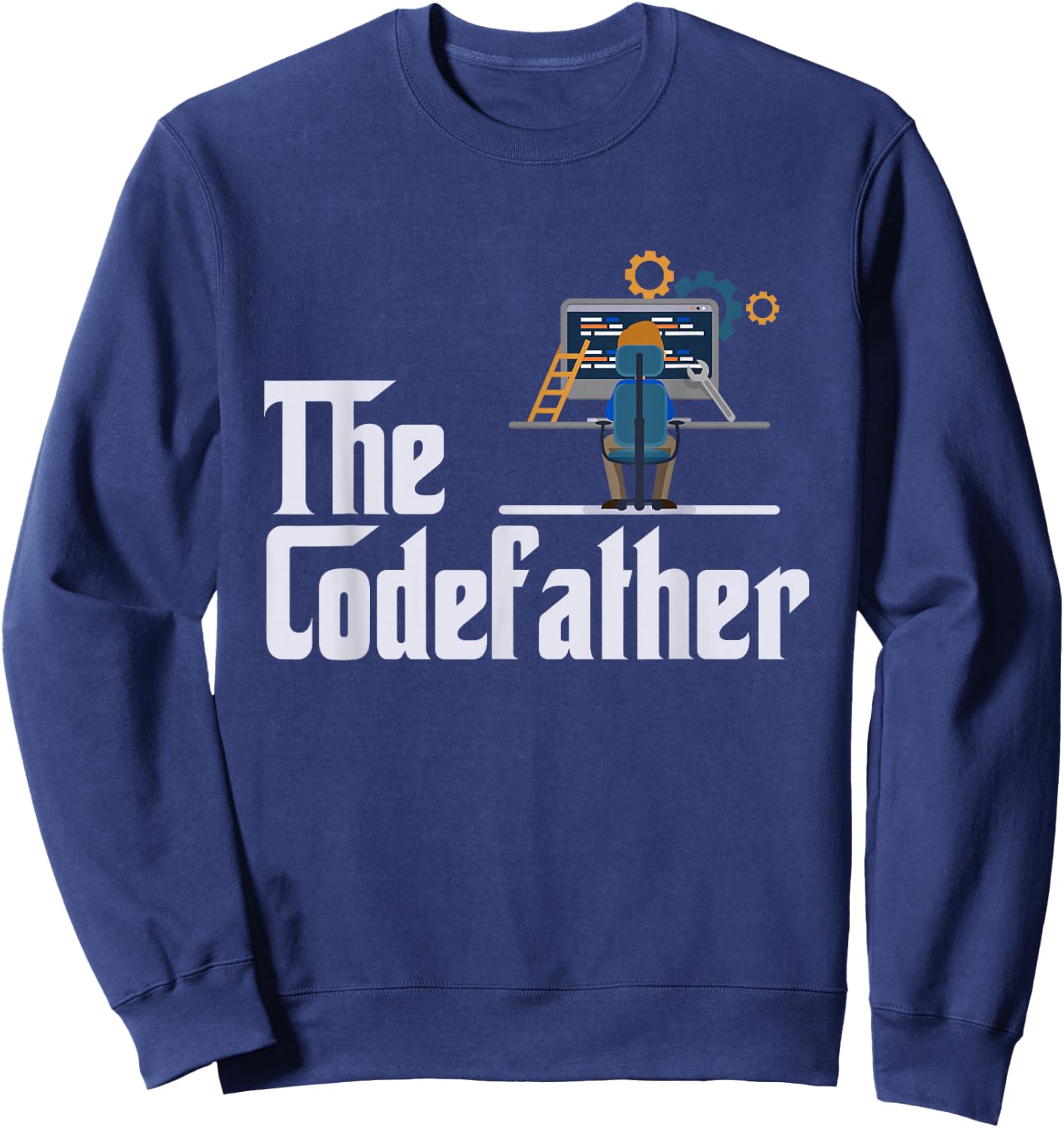 Programmer Dad Nerdy Computer Geeky Father Database Papa Sweatshirt - Sweatshirt | Navy