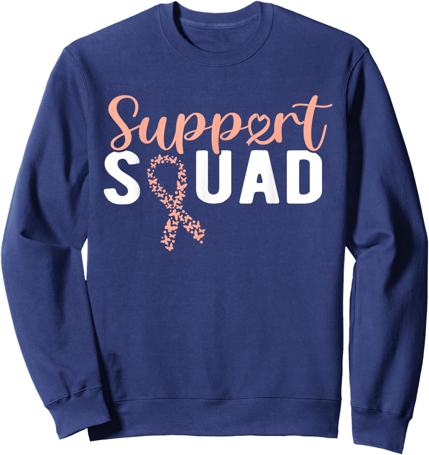 Uterine Cancer Support Squad Sweatshirt - Sweatshirt | Navy