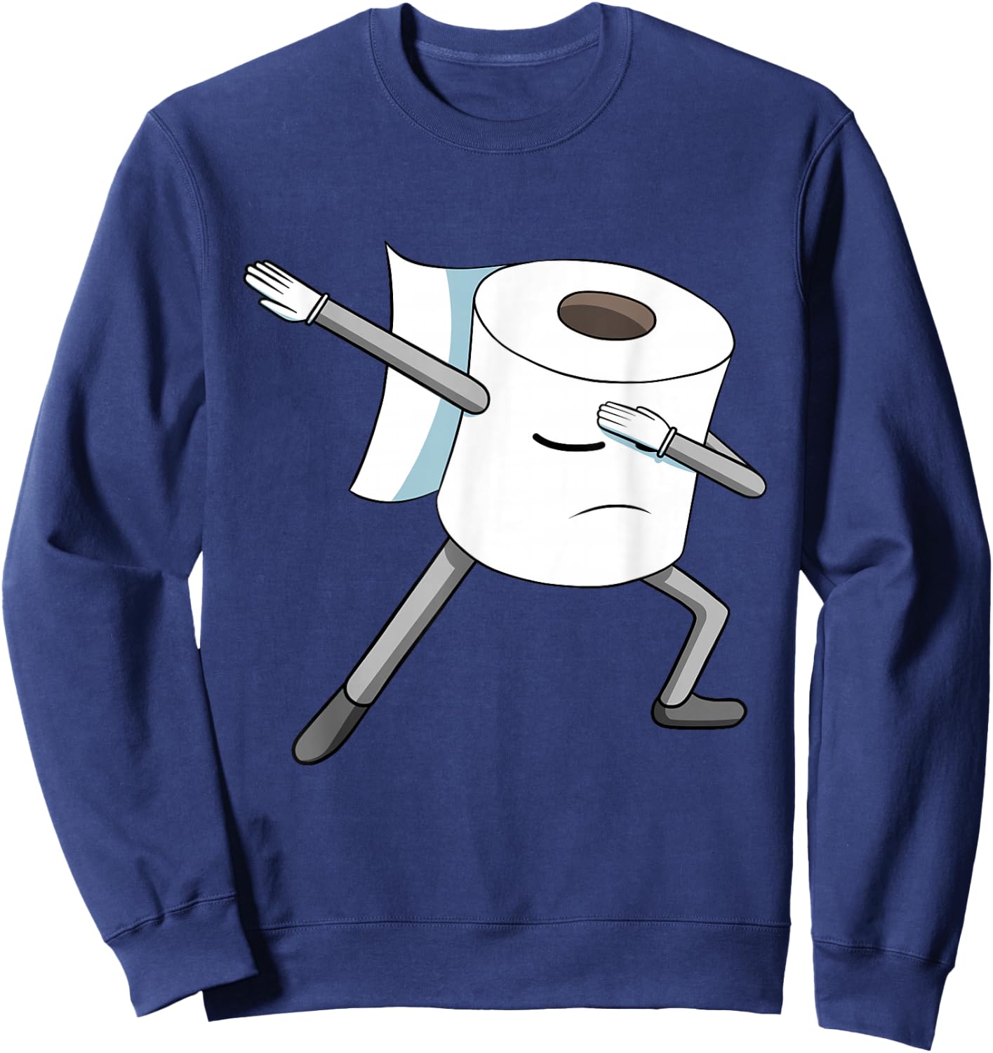 Dabbing Toilet Paper Roll Sweatshirt - Sweatshirt | Navy