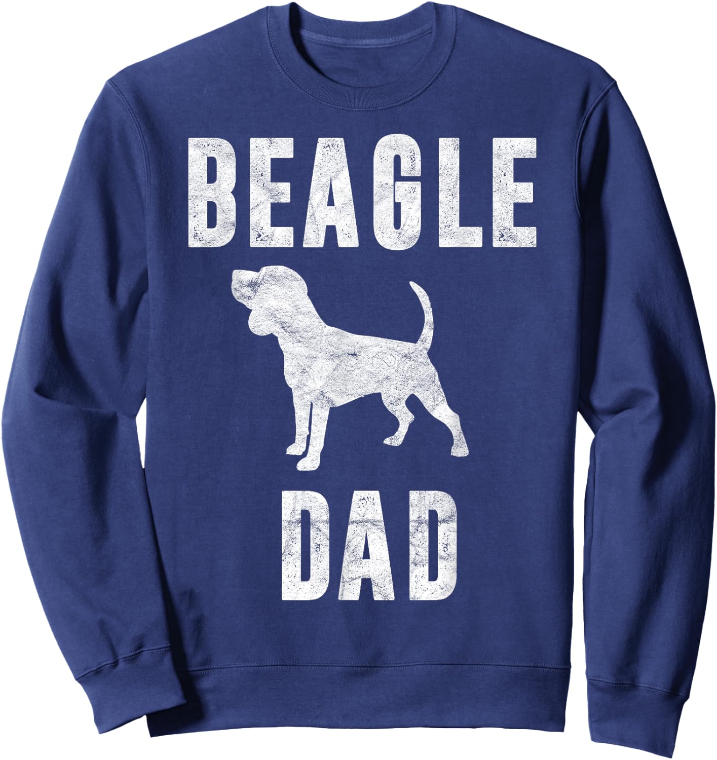 Vintage Beagle Dad Dog Daddy Beagle Father Sweatshirt - Sweatshirt | Navy