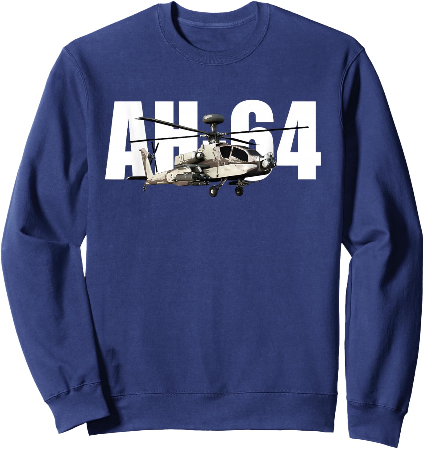 AH-64 AH64 Apache Helicopter Sweatshirt - Sweatshirt | Navy