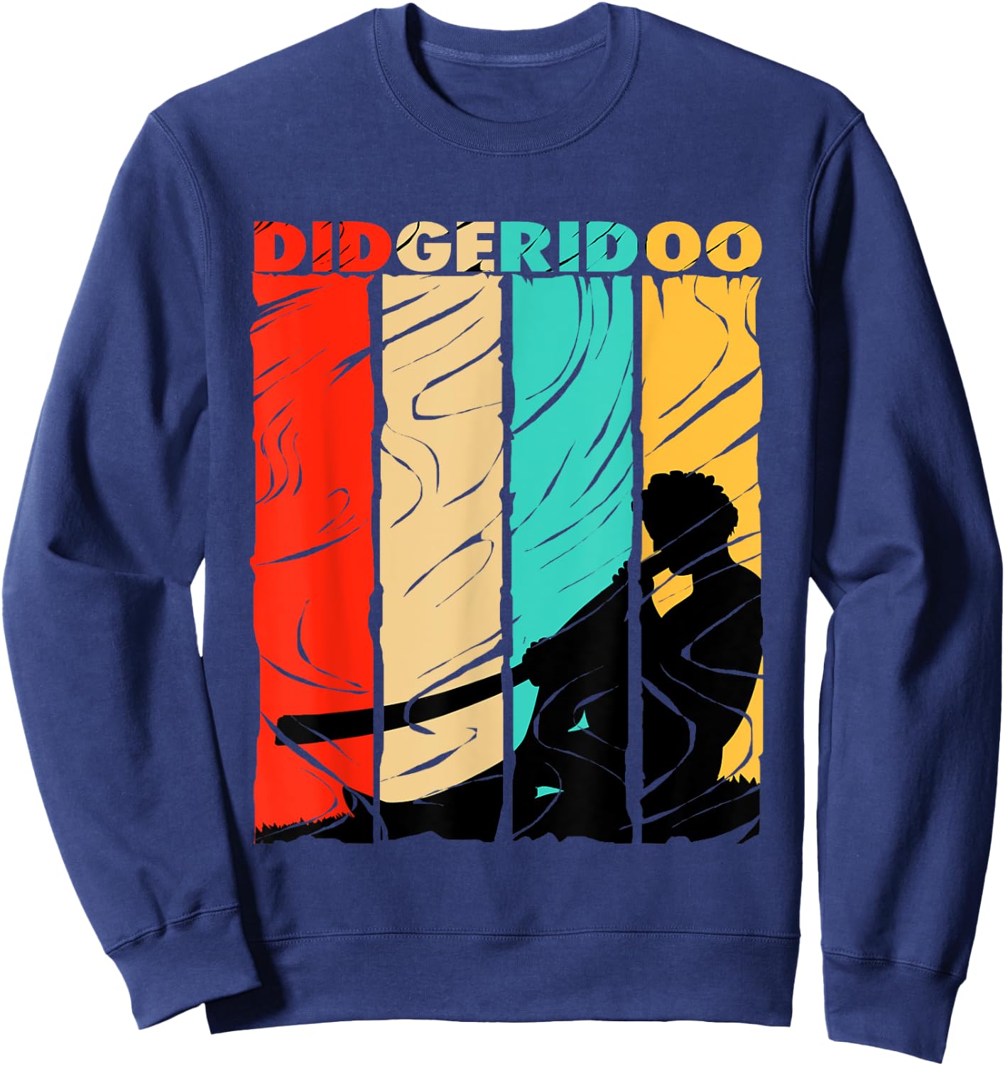Retro Didgeridoo Sweatshirt - Sweatshirt | Navy