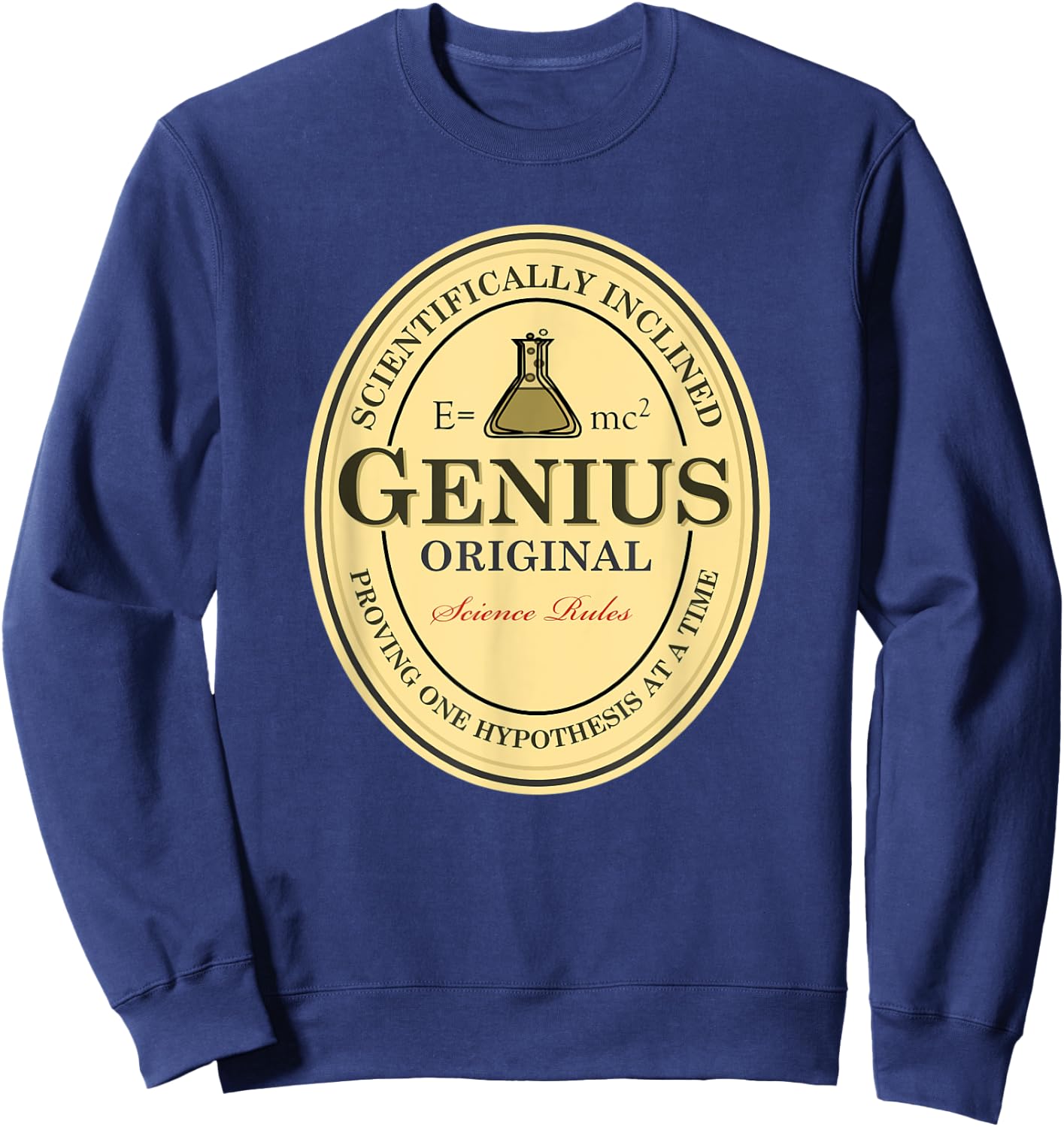 Funny Math Genius Beer Driinker Nerdy Saint Patricks Pi Day Sweatshirt - Sweatshirt | Navy
