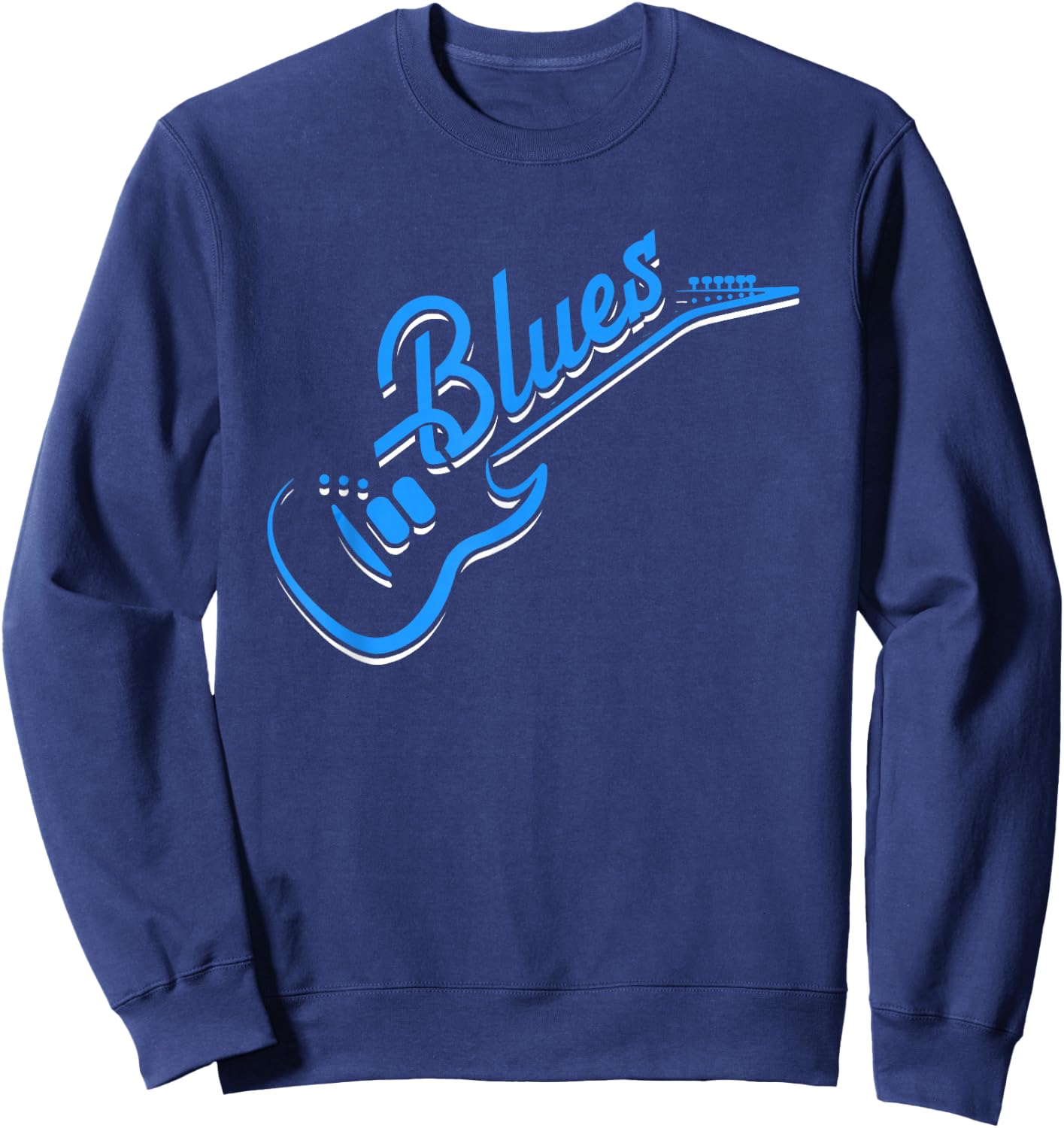 Blues Guitar | Jazz Music | Guitarist Blues Sweatshirt - Sweatshirt | Navy