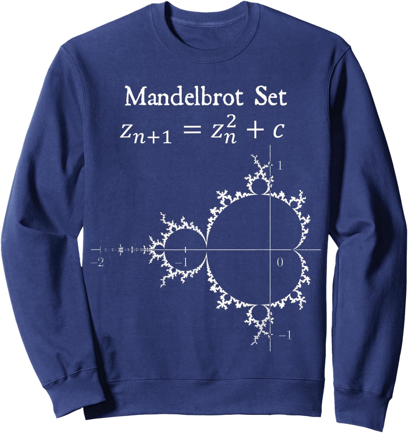 Nerdy Mandelbrot Set Chaos Butterfly Physics Math Teacher Sweatshirt - Sweatshirt | Navy