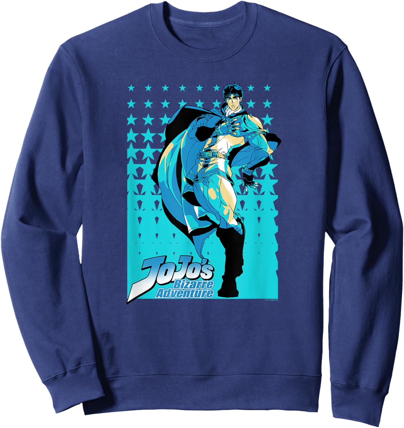 JoJo Part 1 Phantom Blood Jonathan Joestar Star Pattern Sweatshirt - Sweatshirt | Navy