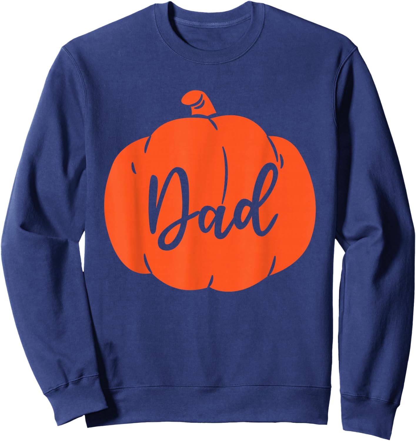Pumpkin Dad Father Matching Family Halloween Sweatshirt - Sweatshirt | Navy
