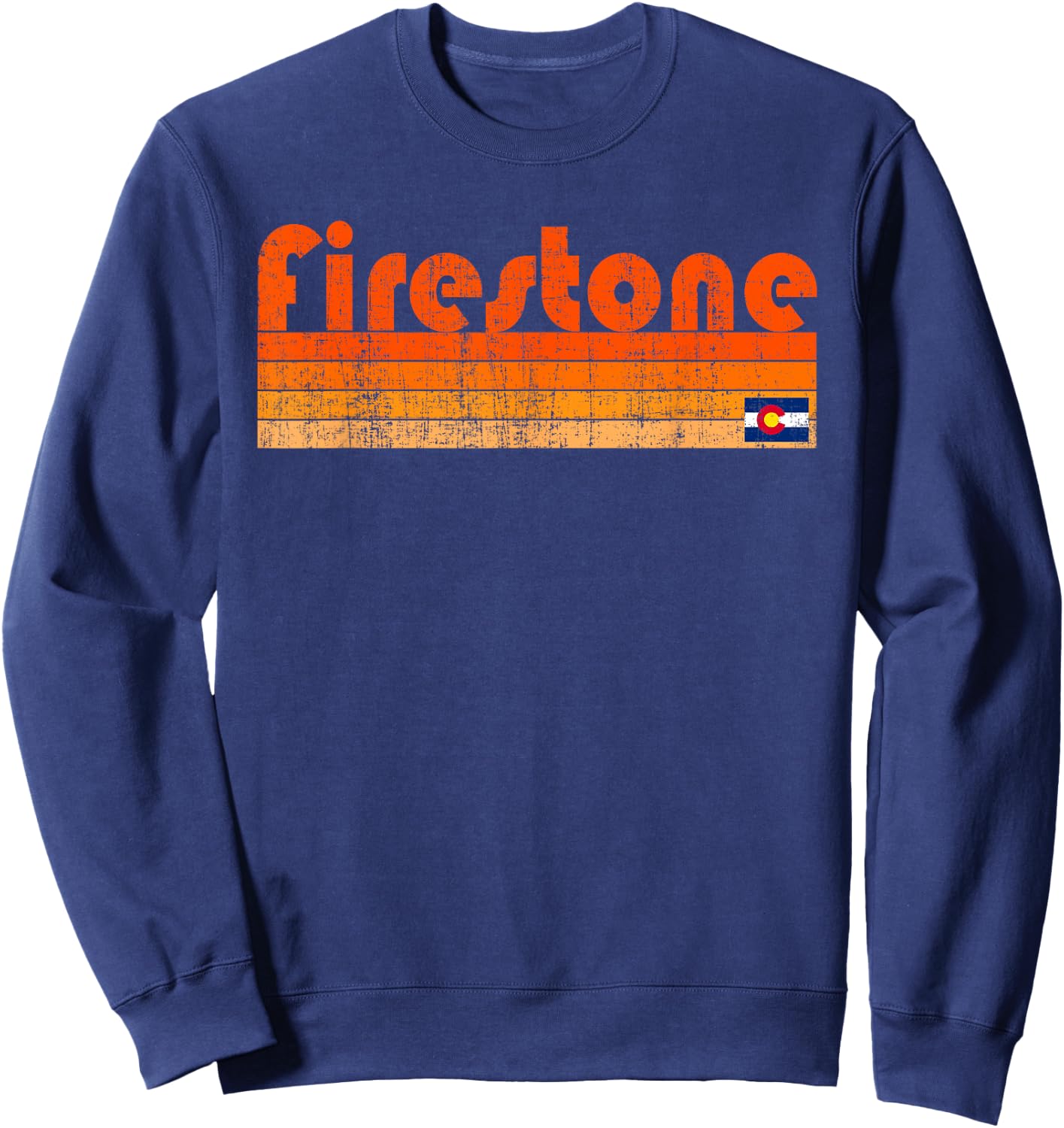 Retro 80s Style Firestone CO Sweatshirt - Sweatshirt | Navy