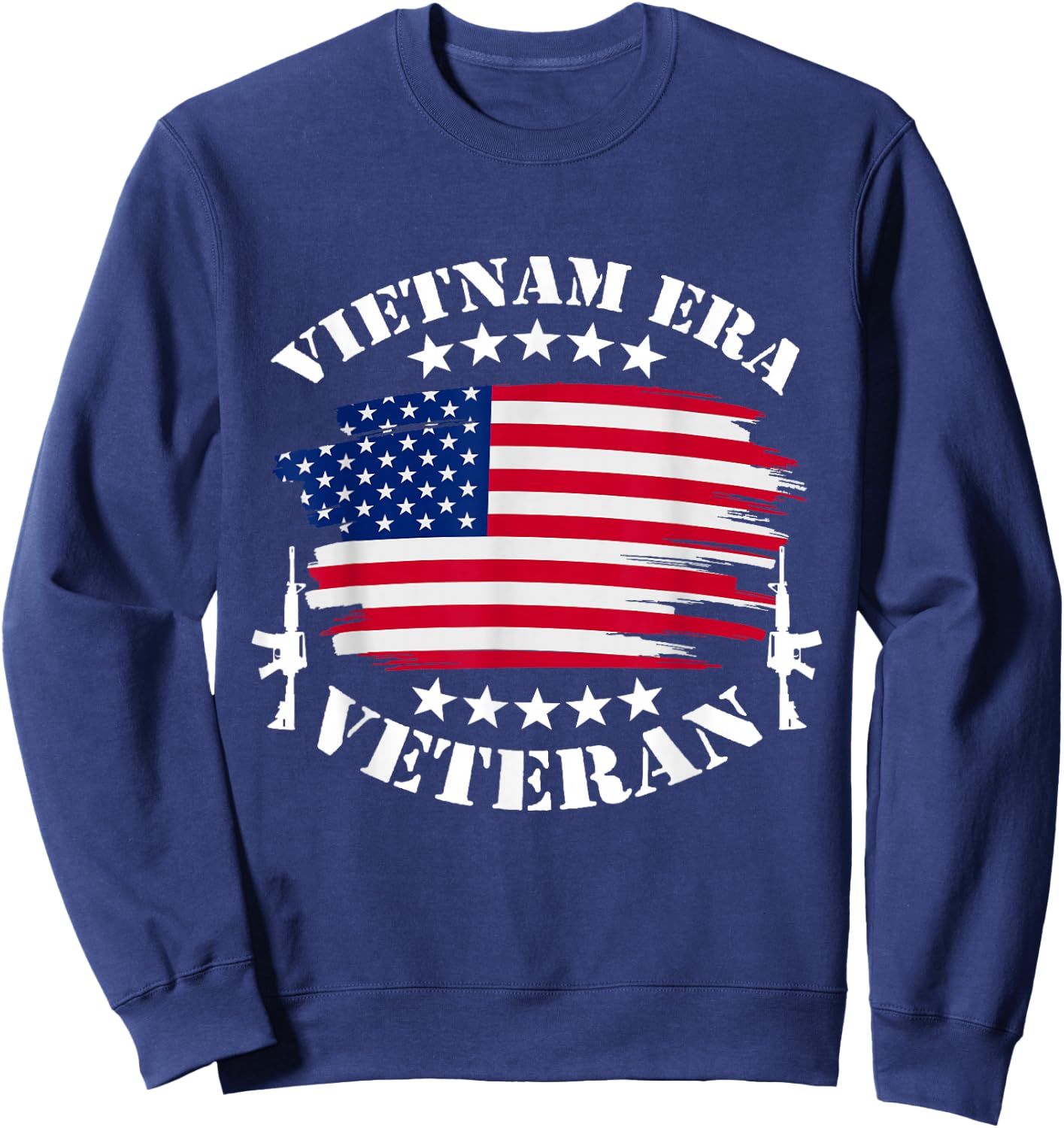 Vietnam Veteran I Vietnam Era USA Flag Gift Sweatshirt - Sweatshirt | Navy