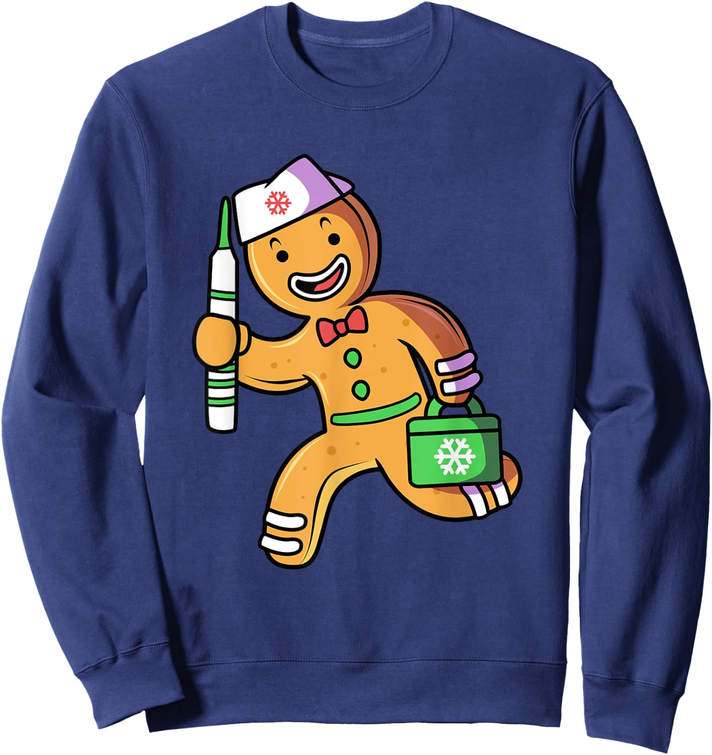 Gingerbread Man Christmas Gingerbread Nurse Sweatshirt - Sweatshirt | Navy
