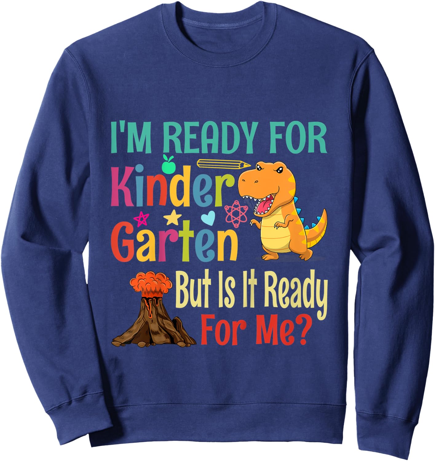 Kids First Day Of School Outfits For Girls Kindergarten Sweatshirt - Sweatshirt | Navy
