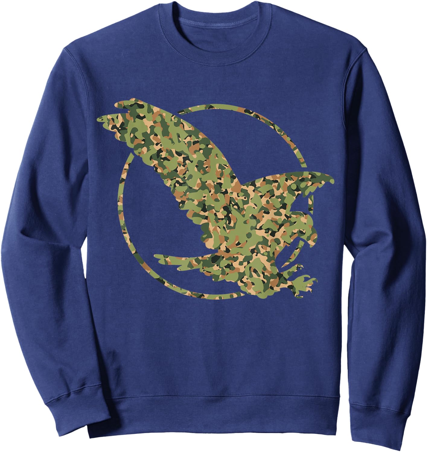 Eagle Camo Camouflage Gifts Sweatshirt - Sweatshirt | Navy