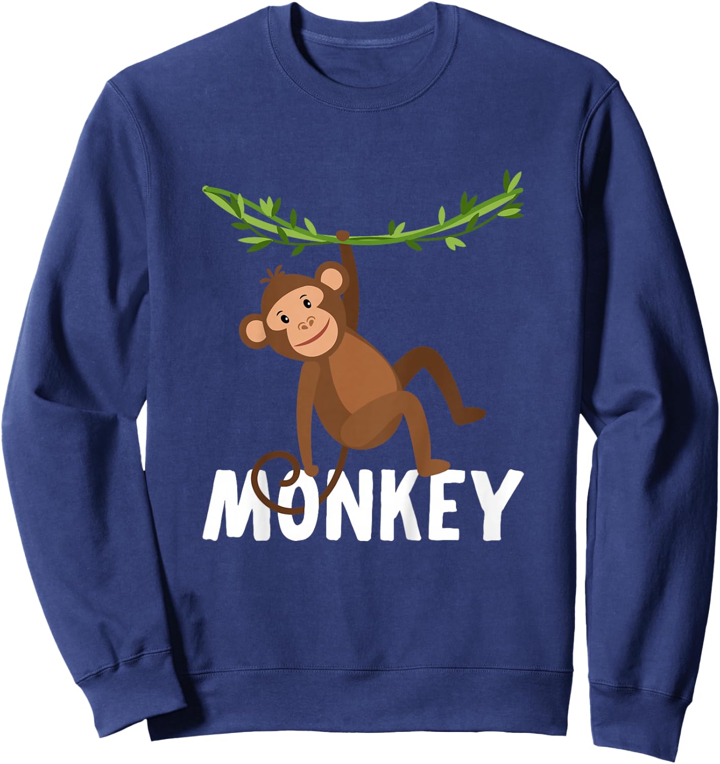 Kids Cute Monkey Shirt for Boys Or Girls Sweatshirt - Sweatshirt | Navy