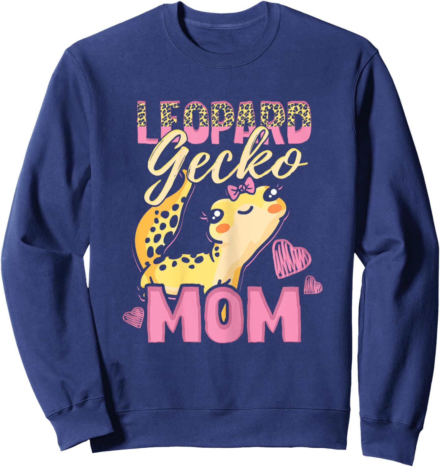 Leopard Gecko Mom Leopard Gecko Mama Sweatshirt - Sweatshirt | Navy