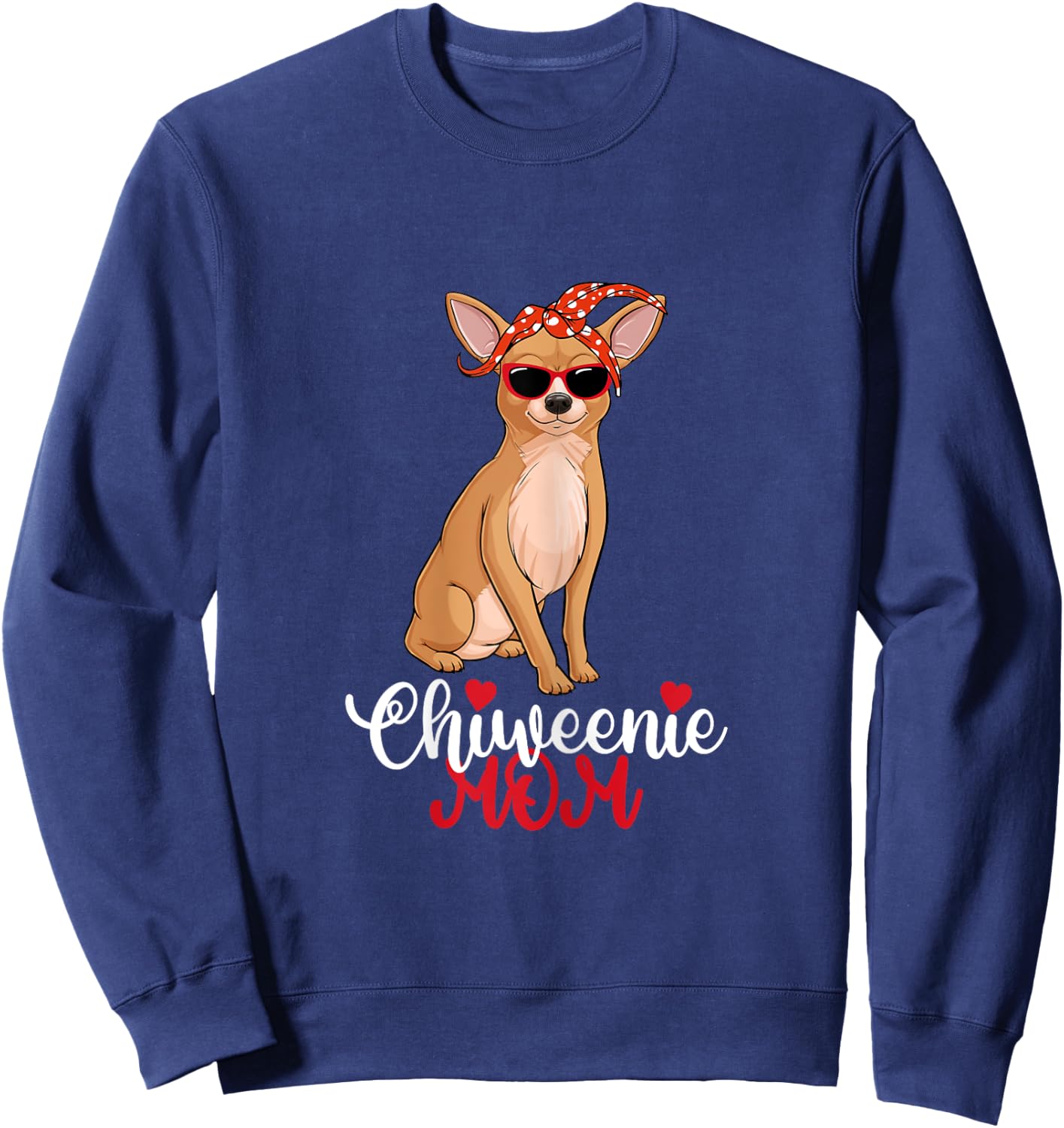 Chiweenie Dog Chiweenie Mom Sweatshirt - Sweatshirt | Navy