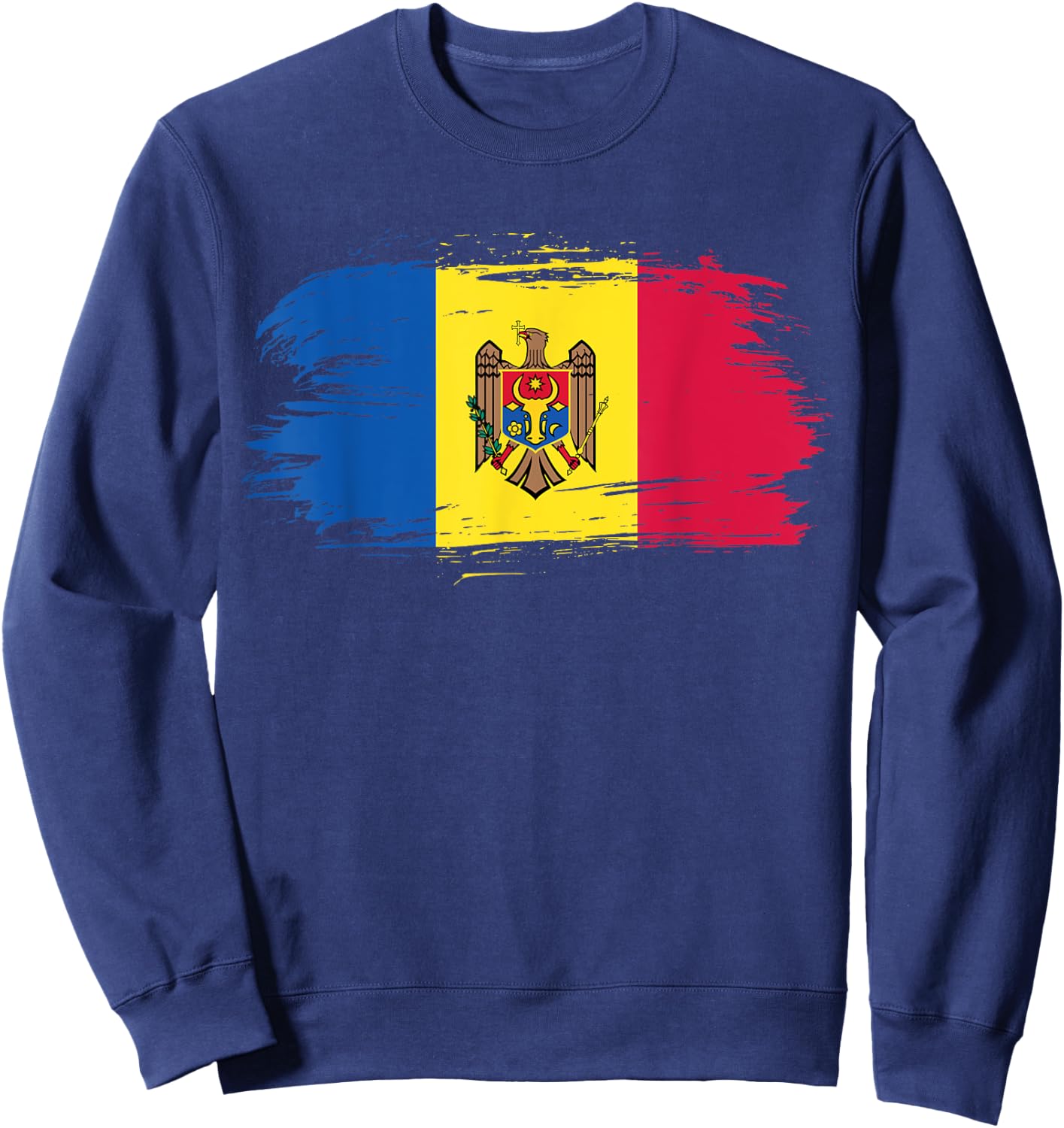 Moldova Outfit - Moldova Flag Symbol - I love Moldova Sweatshirt - Sweatshirt | Navy