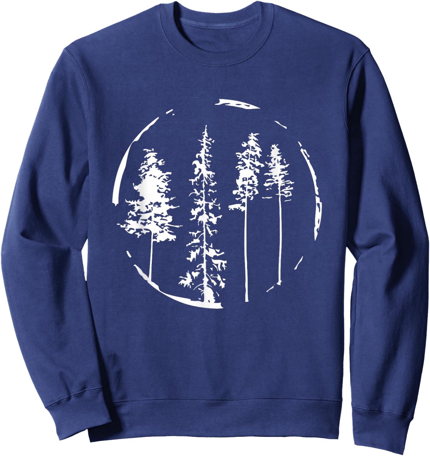 Christmas Pine Forest, Pine Trees Sweatshirt - Sweatshirt | Navy