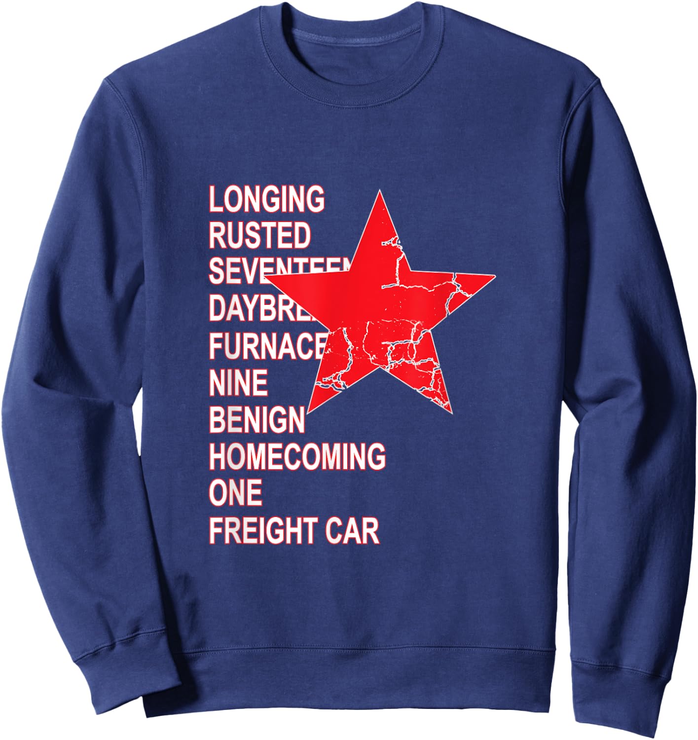 Red Soldier Star Trigger Words Hero Sweatshirt - Sweatshirt | Navy