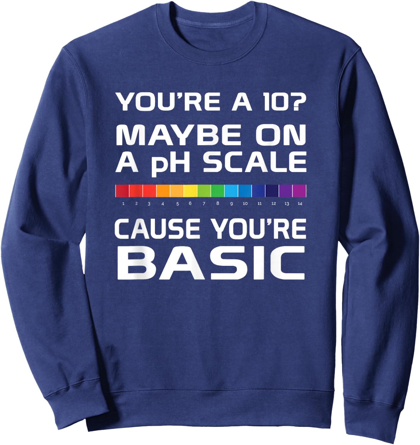 Youre Basic on a pH Scale Funny science Sweatshirt - Sweatshirt | Navy