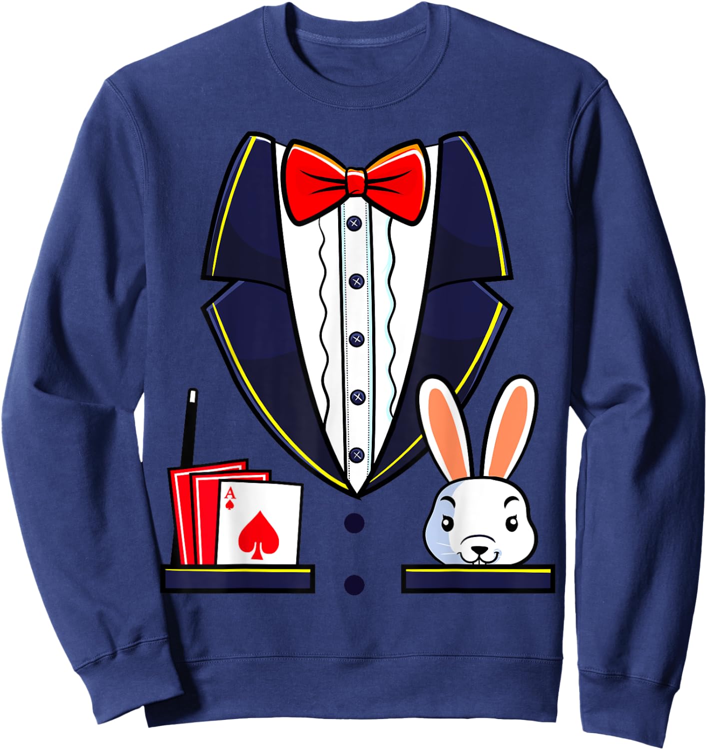 Magician Costume Halloween Magic Show Men Women Kids Boys Sweatshirt - Sweatshirt | Navy
