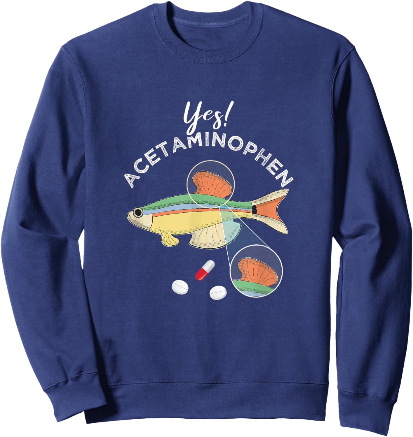 I See The Minnow Fin Meme Funny Fish Aquarium Hobbyist Sweatshirt - Sweatshirt | Navy