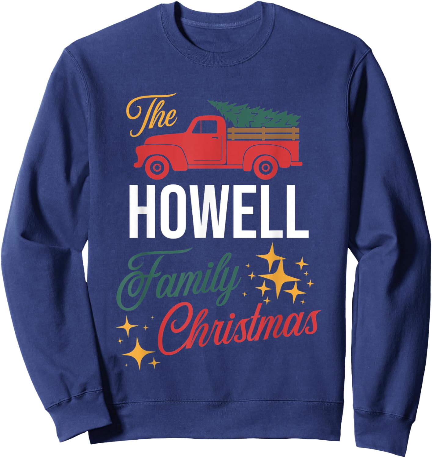 The Howell Family Christmas Matching Pajamas Group Gift Sweatshirt - Sweatshirt | Navy