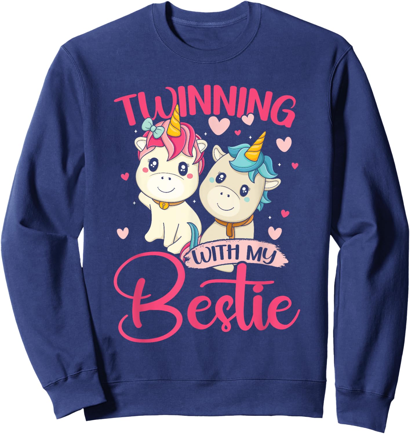 Spirit Week | Unicorn | Friend | Matching Twin Sweatshirt - Sweatshirt | Navy