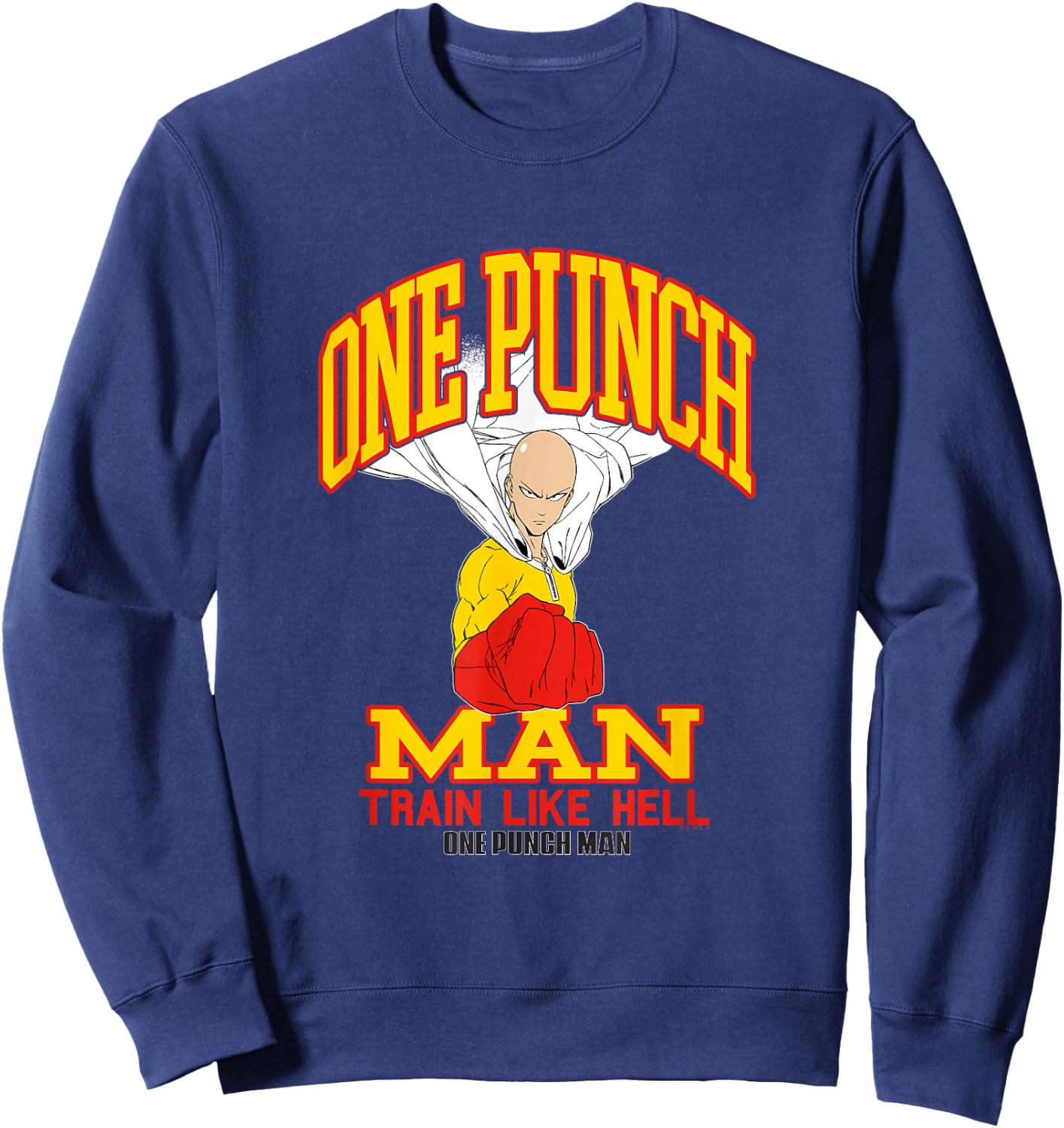 One Punch Man Saitama Train Like Hell Sweatshirt - Sweatshirt | Navy