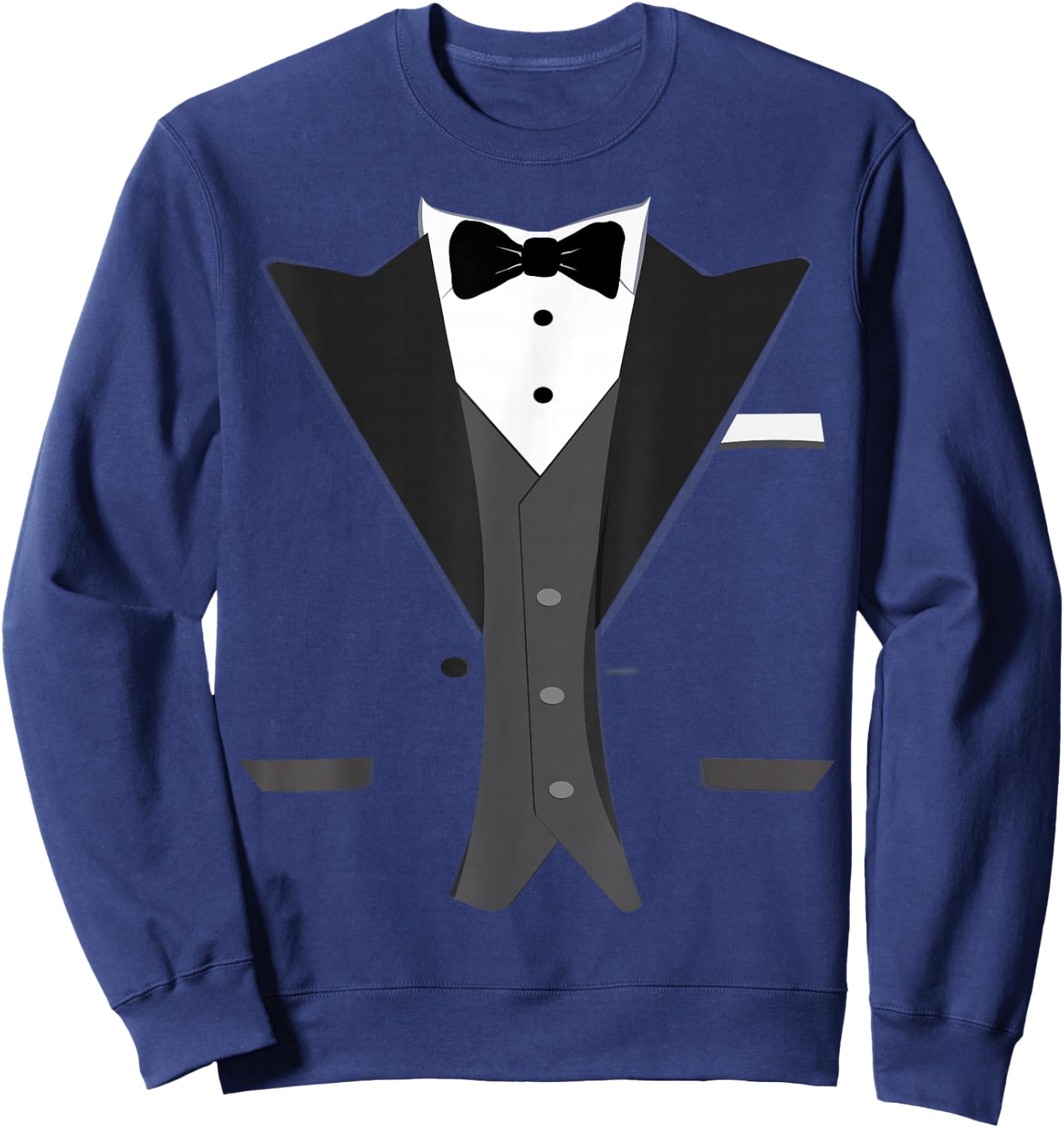 Tuxedo Halloween Wedding Groom Prom Costume Funny Sweatshirt - Sweatshirt | Navy