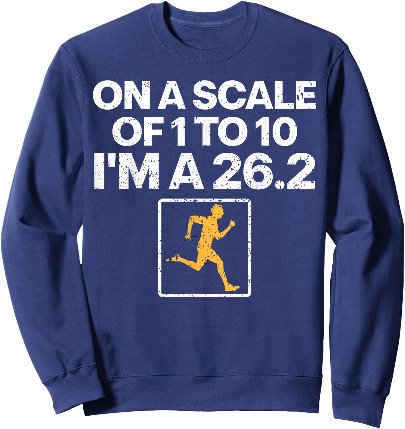Funny Marathon Art Men Women Marathon Finisher 26.2 Running Sweatshirt - Sweatshirt | Navy