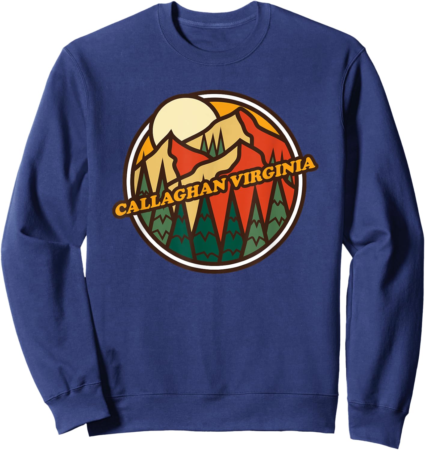 Vintage Callaghan, Virginia Mountain Hiking Souvenir Print Sweatshirt - Sweatshirt | Navy