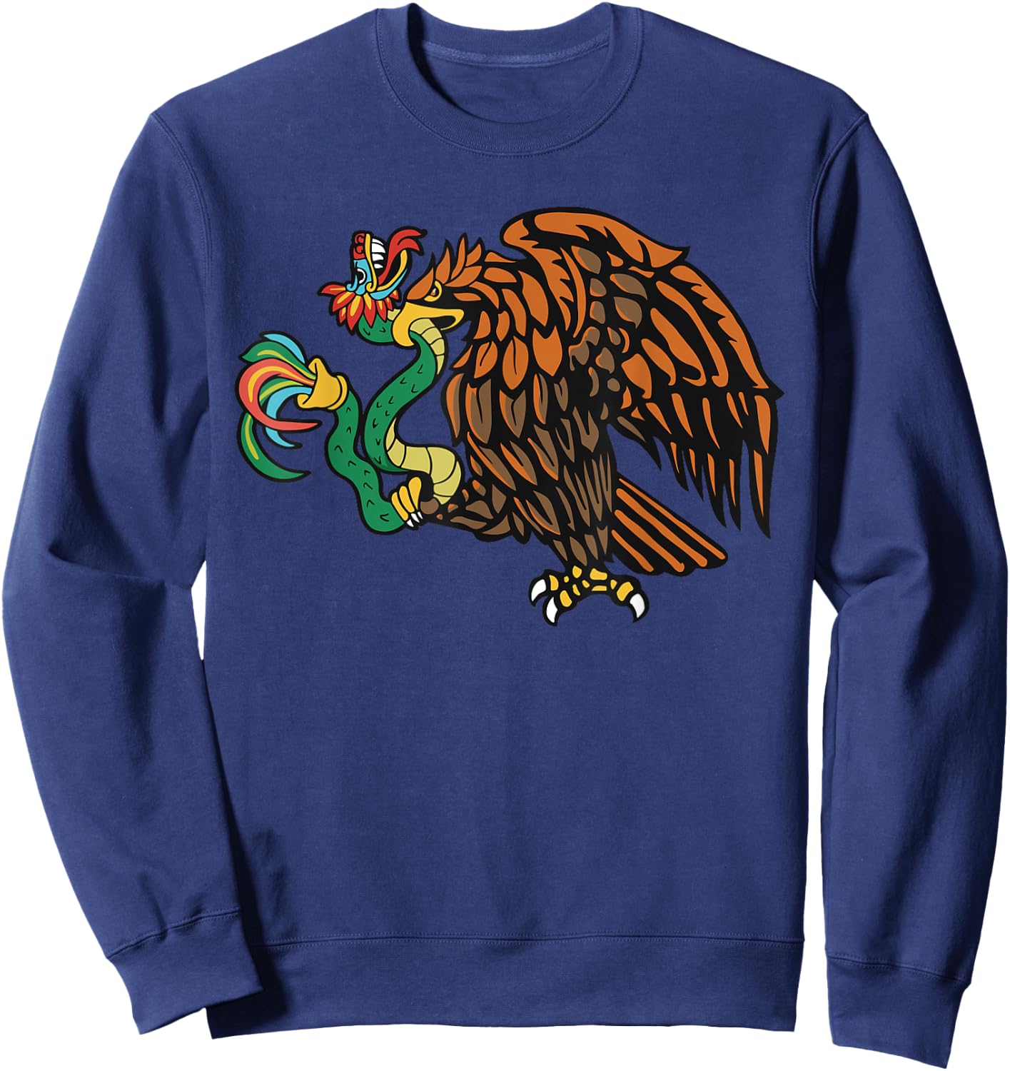 Quetzalcoatl Aztec Feathered Serpent Eagle Mayan Inca Toltec Sweatshirt - Sweatshirt | Navy
