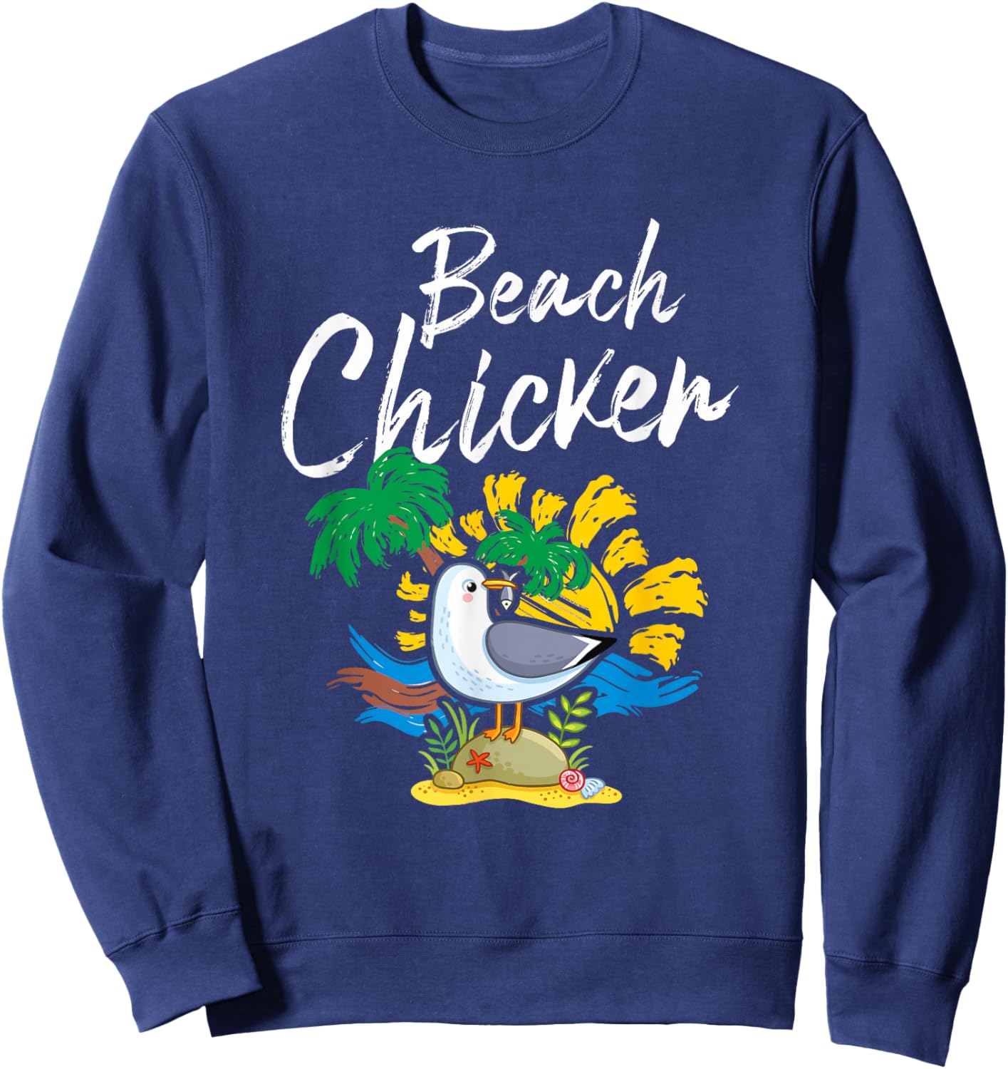 Seagull Beach Chicken Funny Animal Lover Men Women Kids Sweatshirt - Sweatshirt | Navy