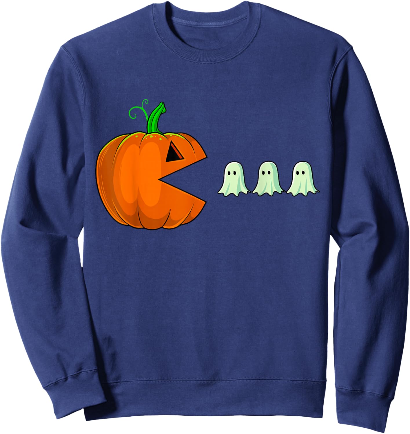 Halloween Pumpkin Funny Ghosts Boys Kids Women Men Sweatshirt - Sweatshirt | Navy