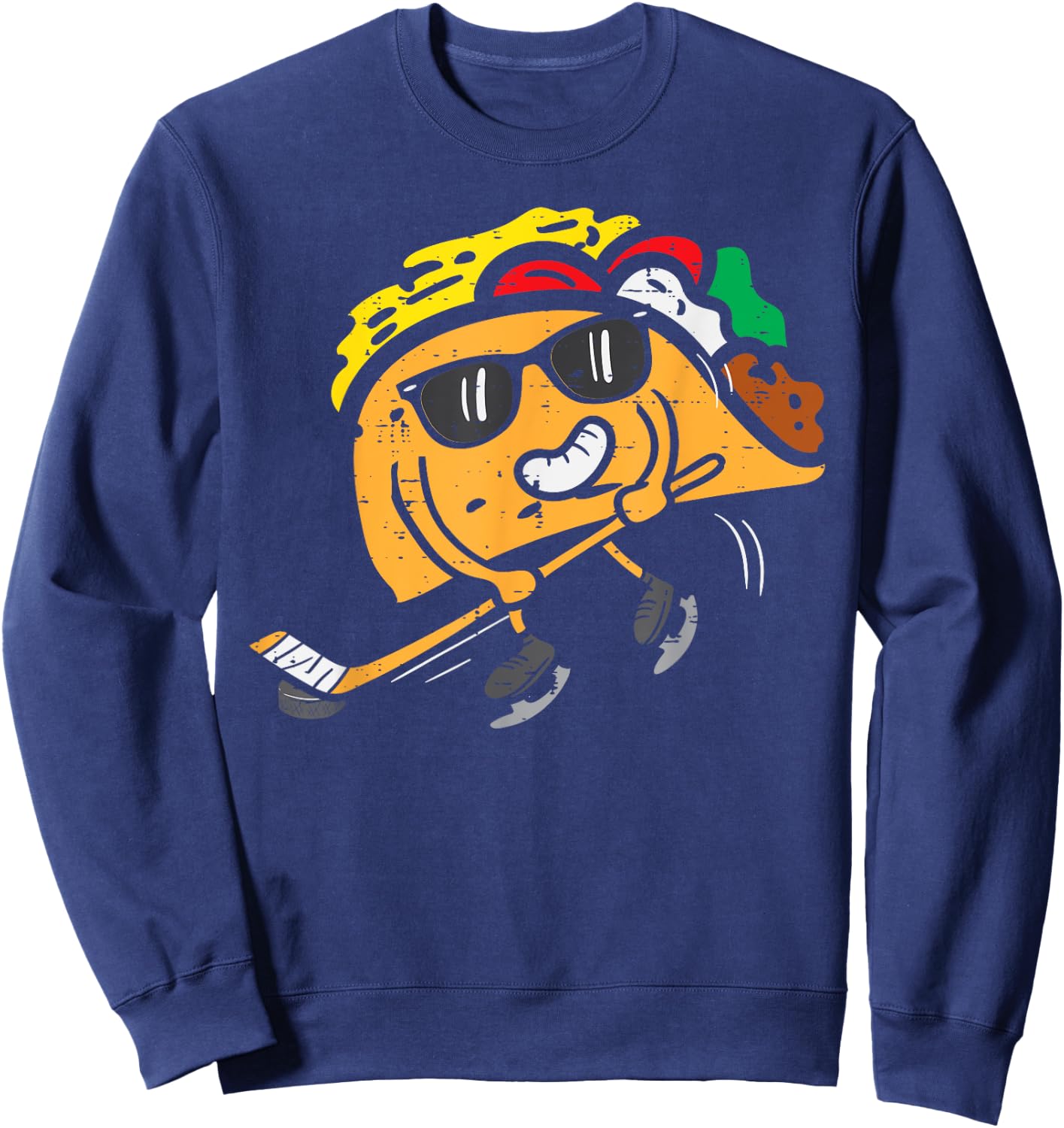 Taco Ice Hockey Cinco De Mayo Mexican Fiesta Boys Men Kids Sweatshirt - Sweatshirt | Navy
