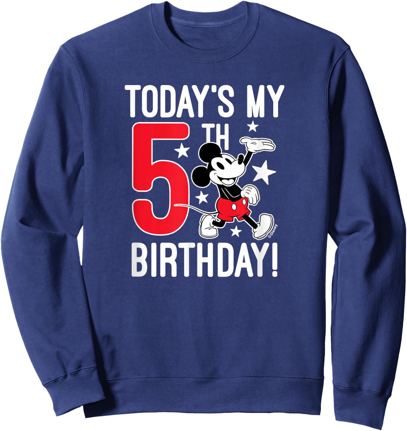 Classic Mickey - Today's My 5th Birthday Sweatshirt - Sweatshirt | Navy