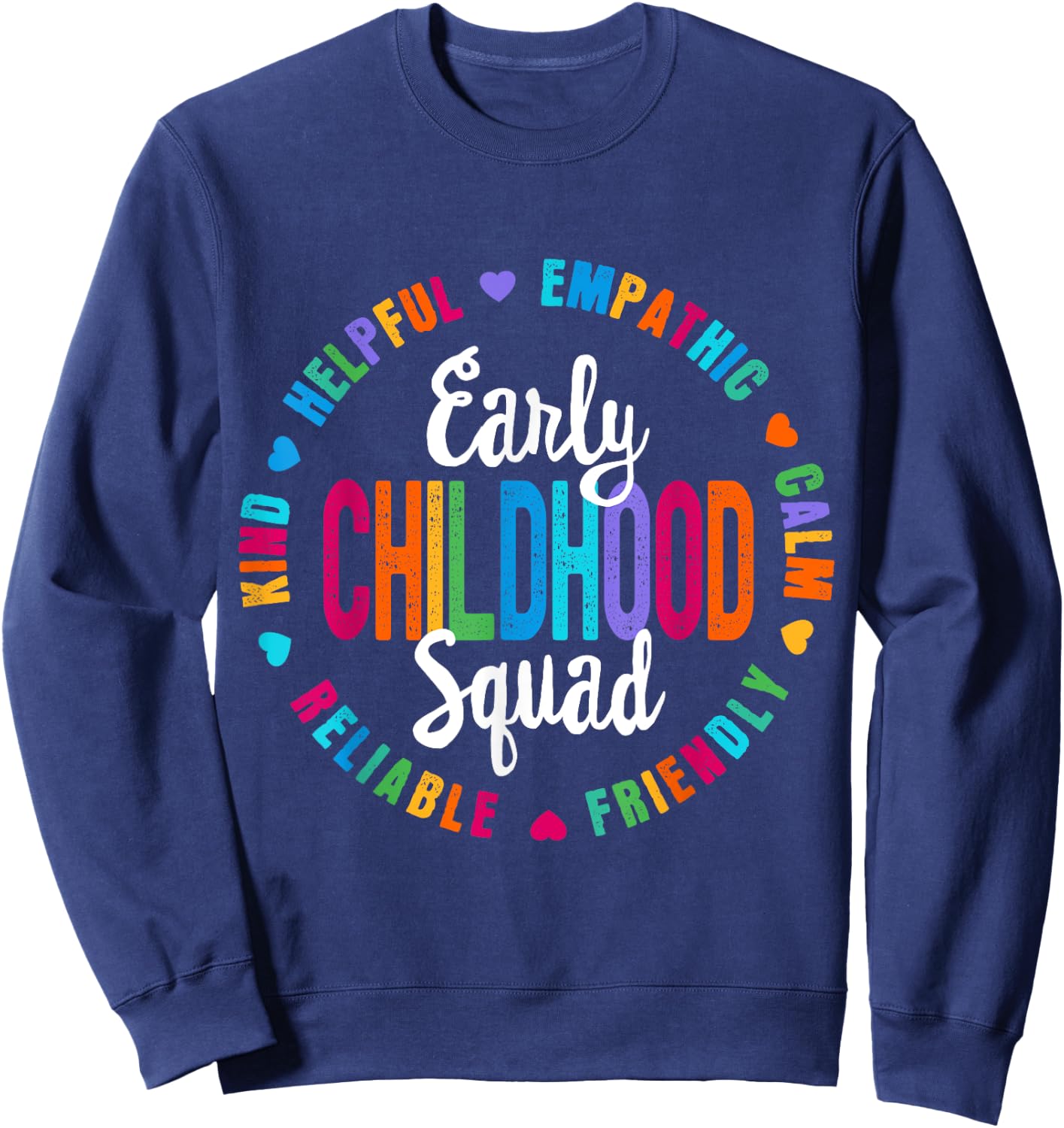 Teacher Early Childhood SQUAD Preschool Head Start Crew Sweatshirt - Sweatshirt | Navy