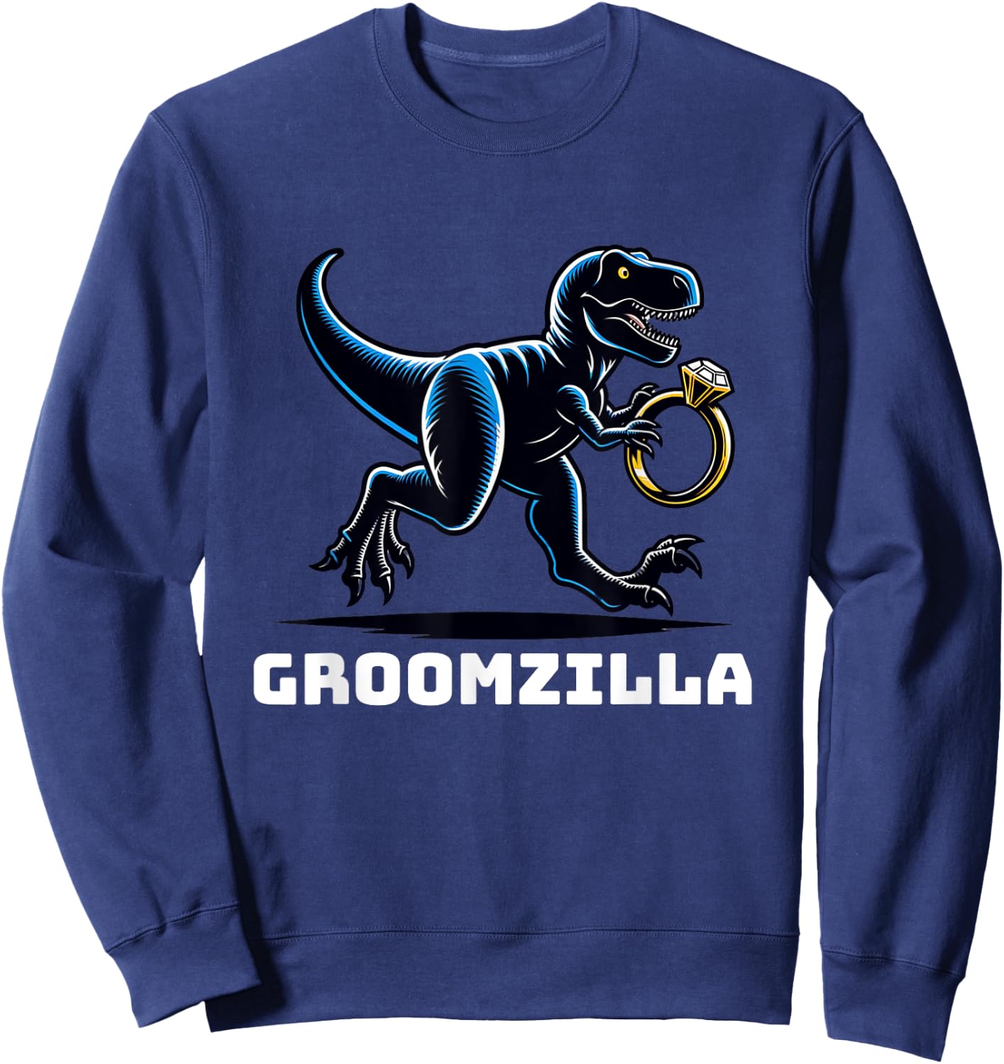 Groomzilla Funny Groom Wedding Husband Sweatshirt - Sweatshirt | Navy