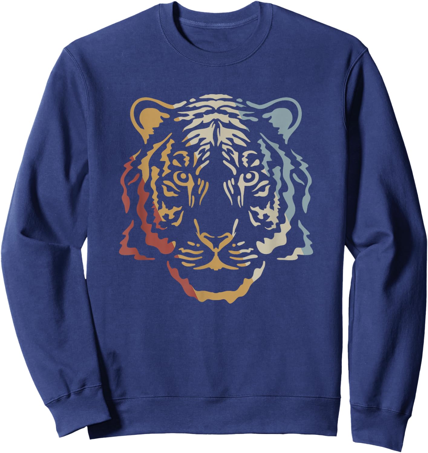 Tiger Retro Style Vintage Sweatshirt - Sweatshirt | Navy