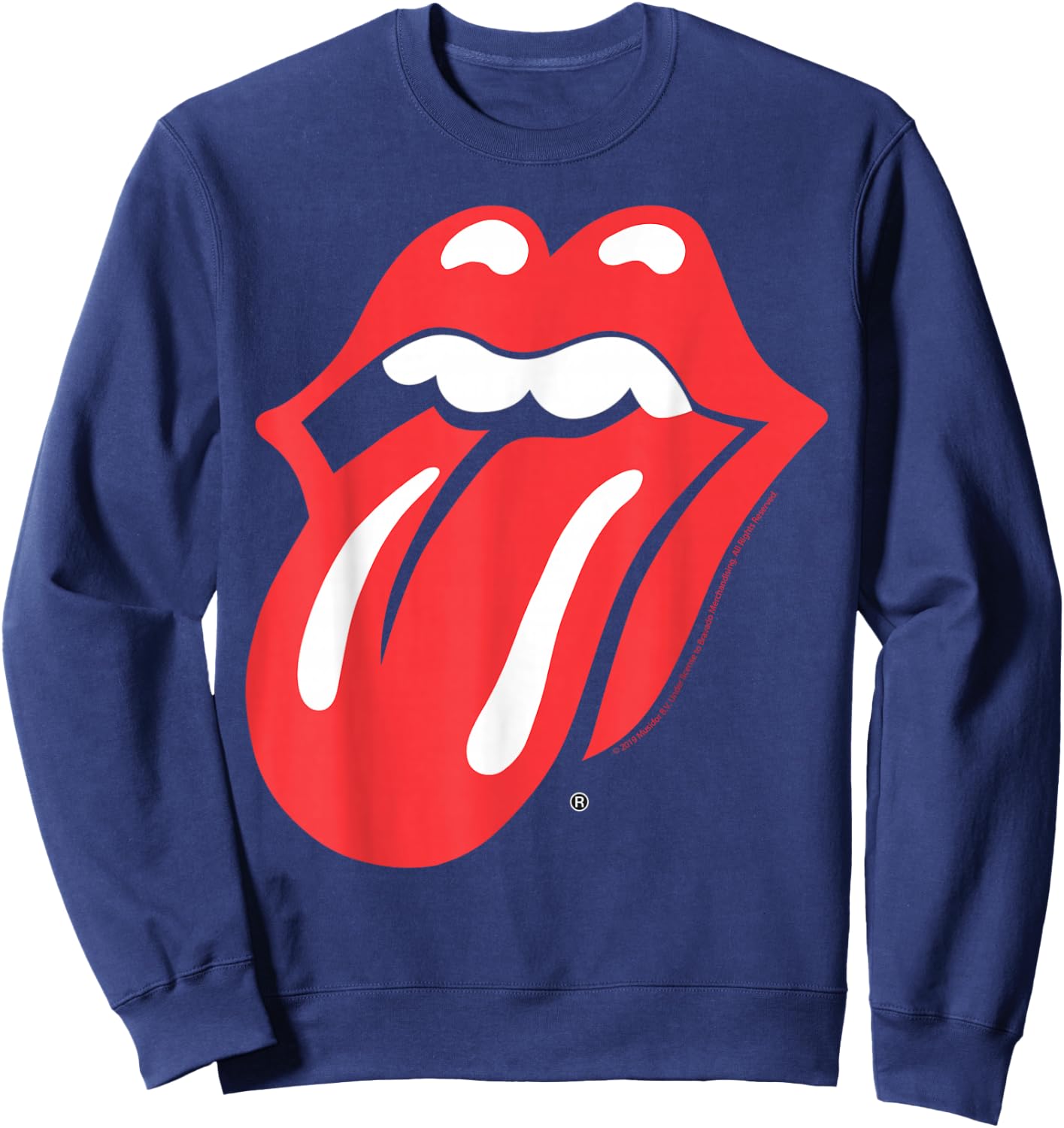 Rolling Stones Official Classic Tongue Sweatshirt - Sweatshirt | Navy