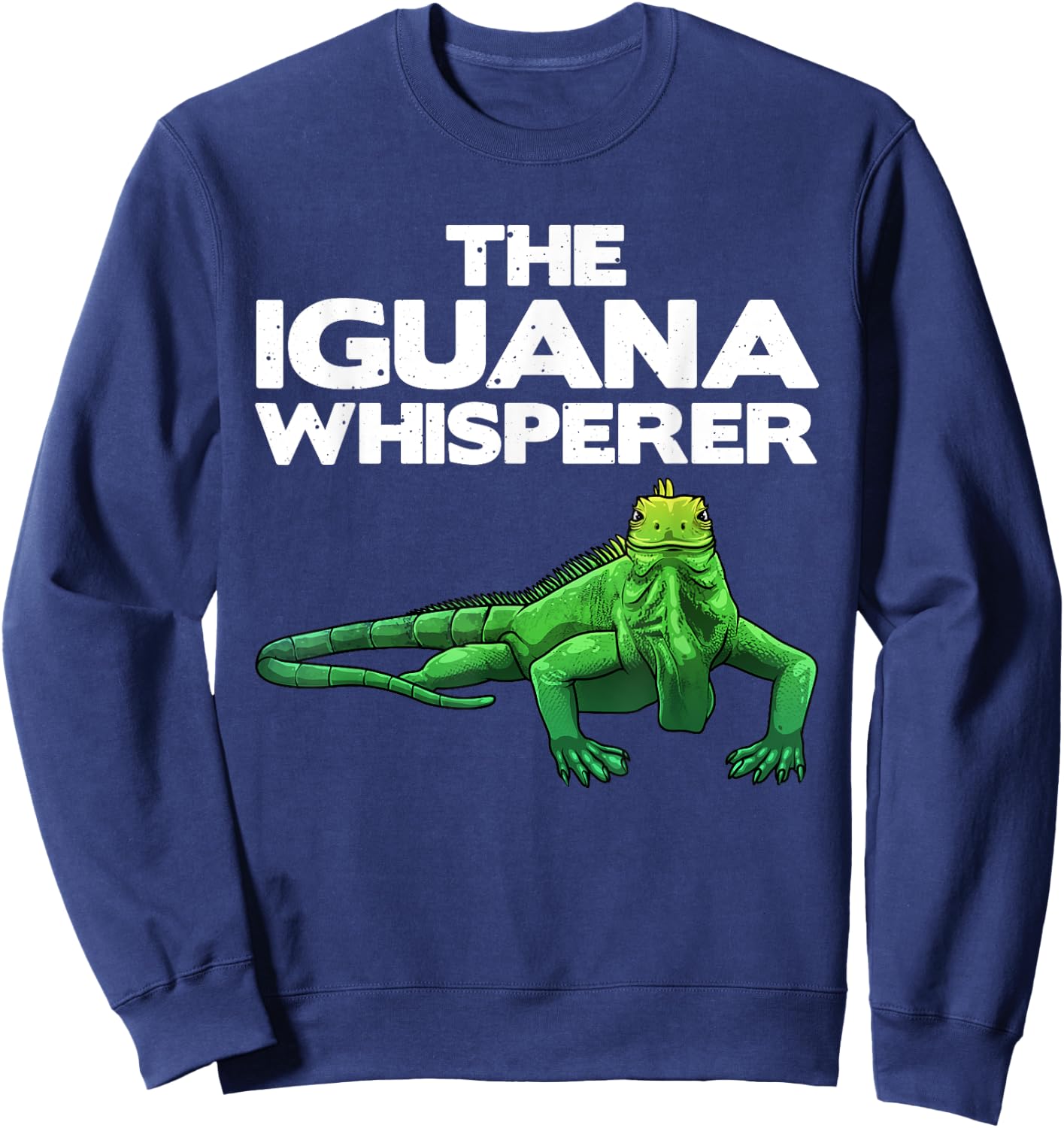 Funny Iguana Design Women Reptile Lover Herpetology Sweatshirt - Sweatshirt | Navy