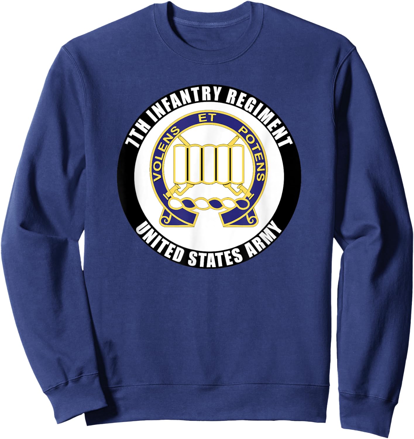 7th Infantry Regiment United States Army Veteran Military Sweatshirt - Sweatshirt | Navy