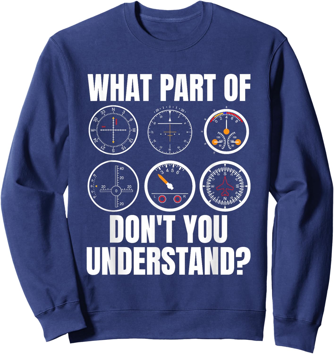 Funny Aviator - Plane Guide Flying Aeroplane Pilot Sweatshirt - Sweatshirt | Navy