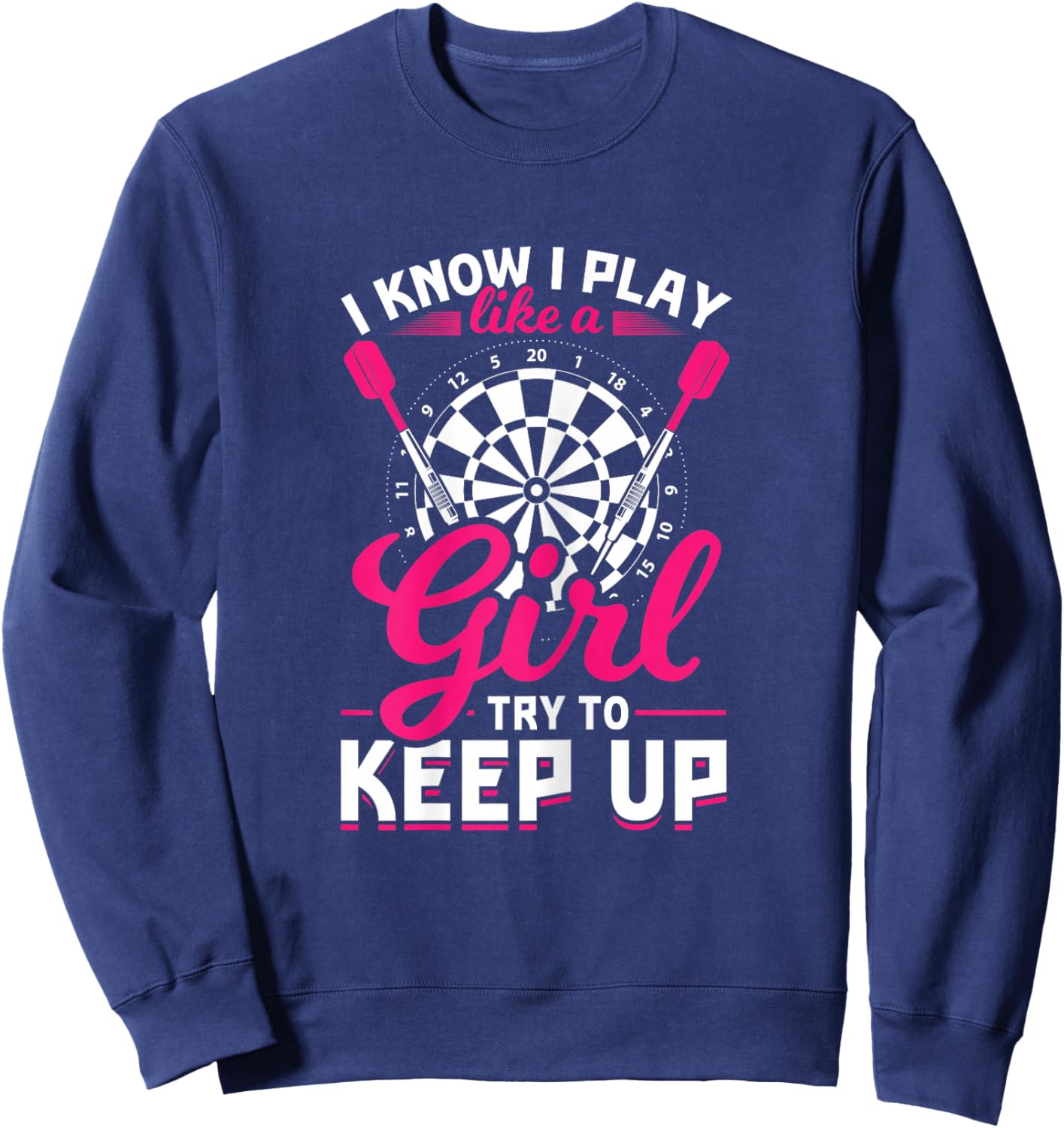 Darts Girl Dart Lover Woman Sweatshirt - Sweatshirt | Navy