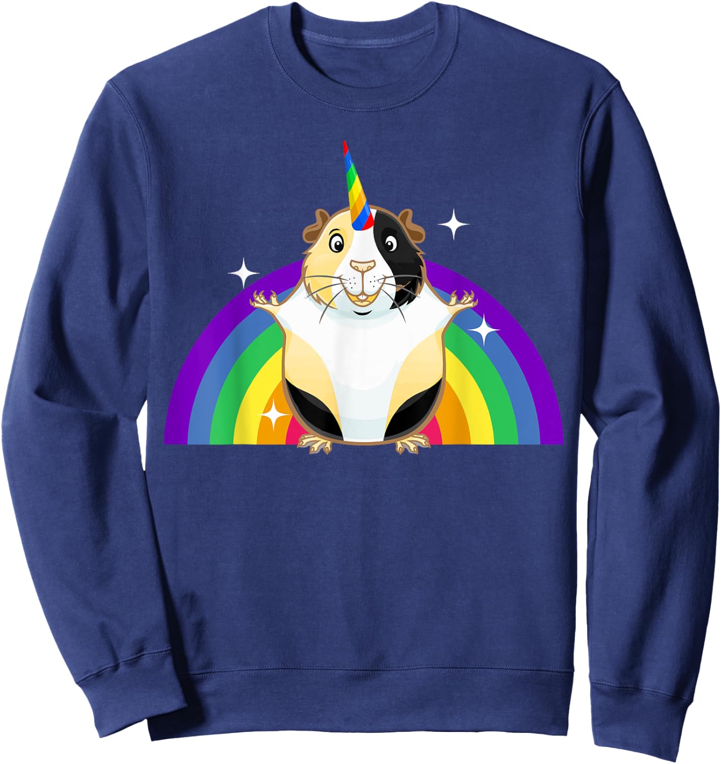 Guinea Pig Unicorn Rainbow Sweatshirt - Sweatshirt | Navy