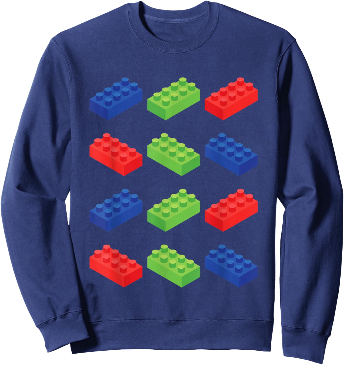 Building Blocks Bricks Master Builder Bricklayer Engineer Sweatshirt - Sweatshirt | Navy