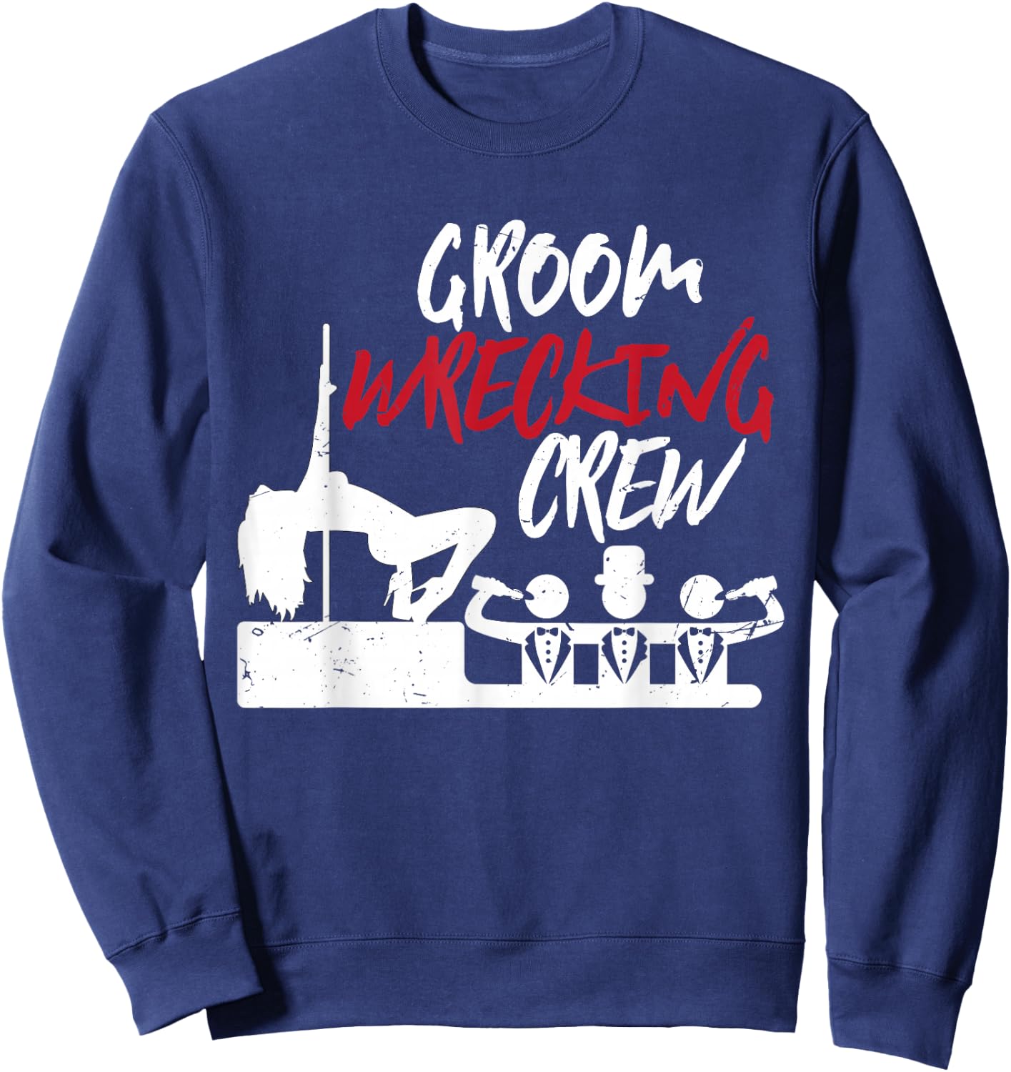 Grooms Crew | Wedding Bucks Groom Groomsmen | Bachelor Party Sweatshirt - Sweatshirt | Navy