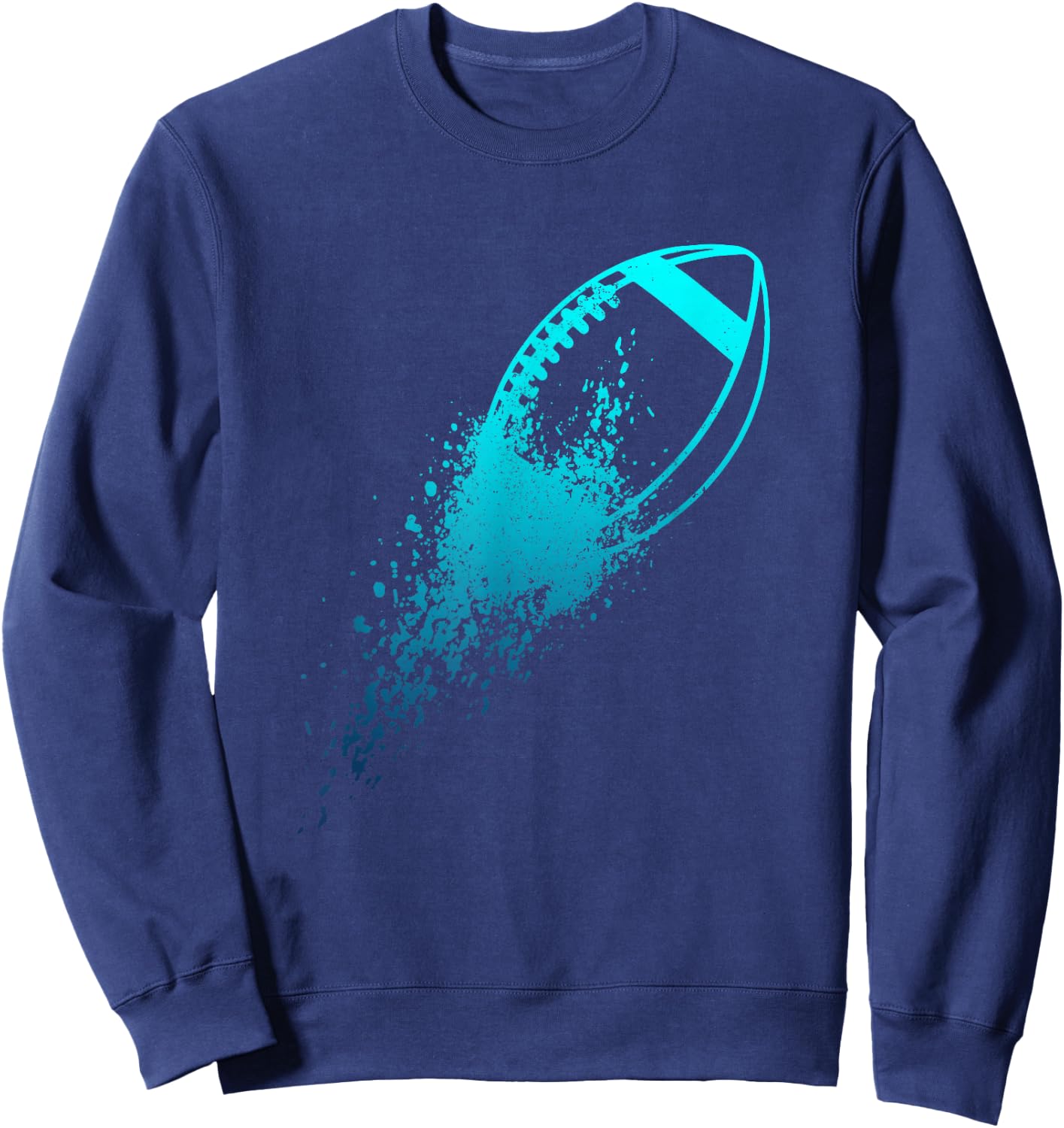 Football Quarterback Lineman Vintage Football Player Sweatshirt - Sweatshirt | Navy